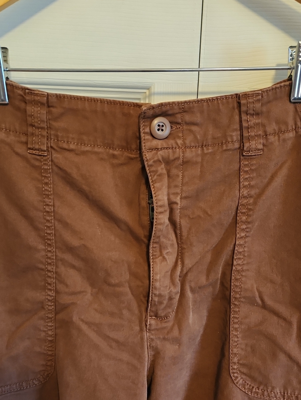 Old Navy High Rise OG Chino Ankle Pants Brown - Picture 2 of 5